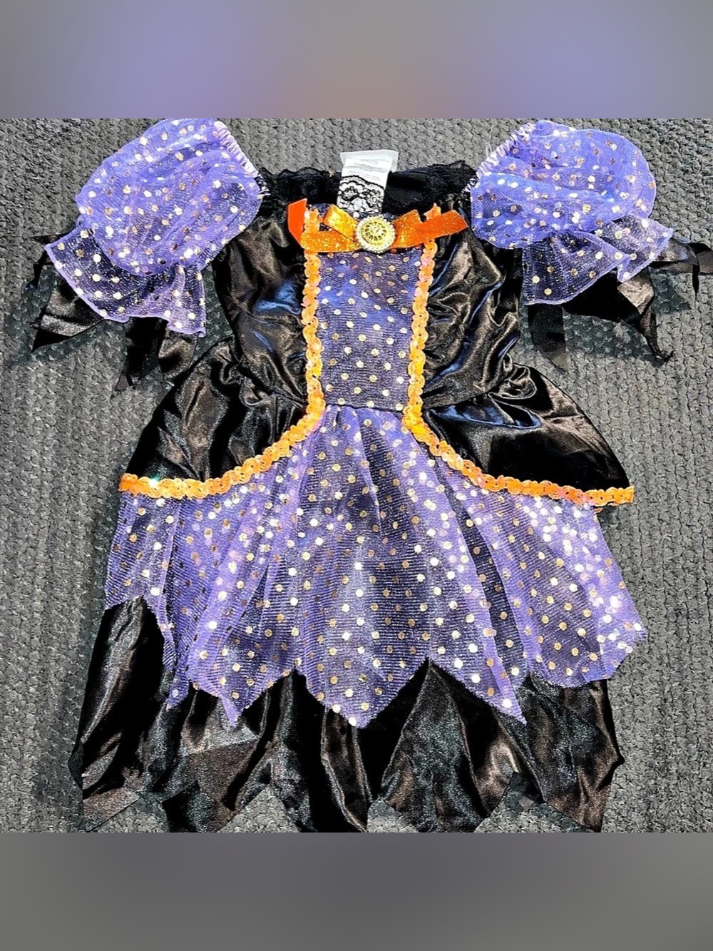 Roc Party Purple & Black Polka Dot Costume Size Small